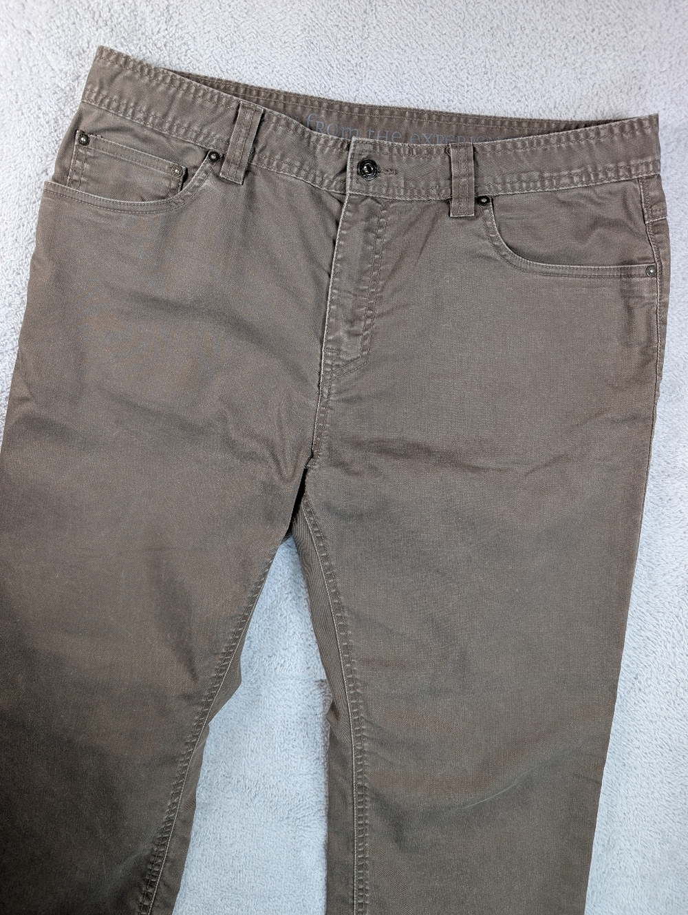 Prana Bridger Pants Mens 36x30 Brown Denim Slim Fit Stretch